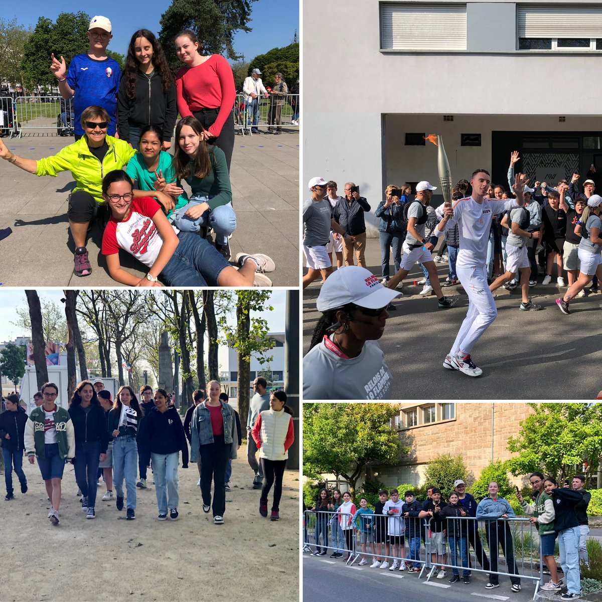GrSteCroix's tweet photo. Incroyables souvenirs pour nos élèves de 5e présents à Lorient sur le parcours de la flamme! Merci a Mme Rivet et Mme Drapeau! #apprendreautrement #saintecroix https://t.co/sqeF1CWzjs