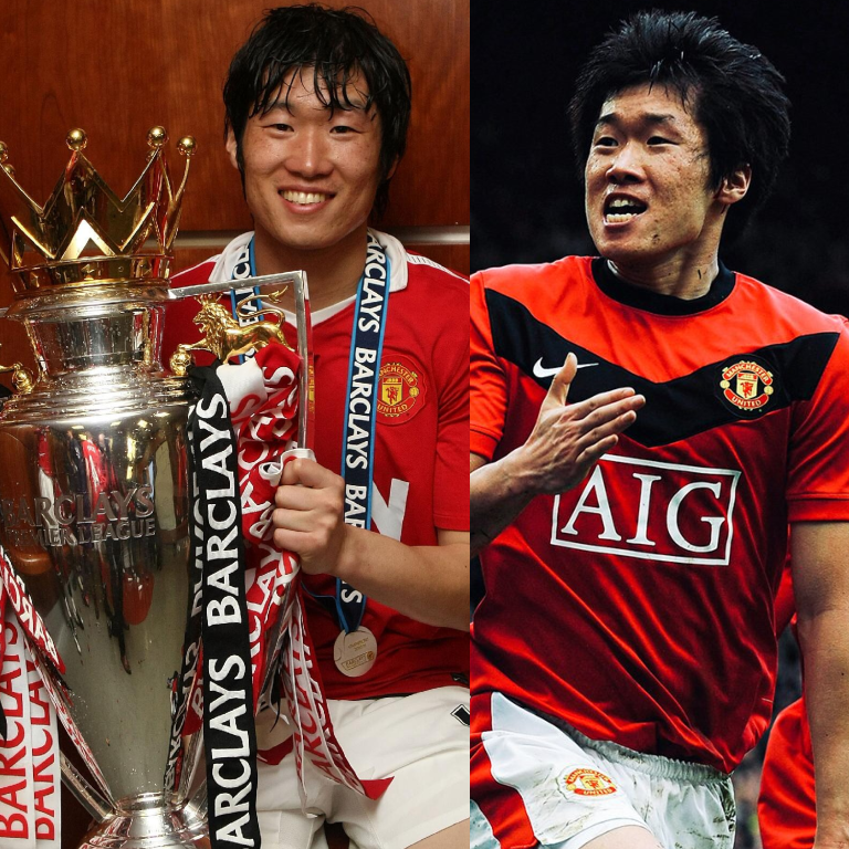 InvictosSomos's tweet photo. Este señor se mantuvo durante 7 temporadas en el Manchester United. Fue campeón de prácticamente todo en Inglaterra. Tuvo más de 200 participaciones con la camiseta de Los Red Devils. Y Sir Alex Ferguson sabía que podía utilizarlo como extremo, mediapunta, interior, mediocentro y hasta de carrilero. El auténtico comodín que iba sobrado de potencia, velocidad, sacrificio, recorridos y entrega. Los reales, los que verdaderamente saben de la pelotita, JAMÁS olvidarán al gran Ji-Sung Park. HABLEMOS DE LEYENDAS INFRAVALORADAS