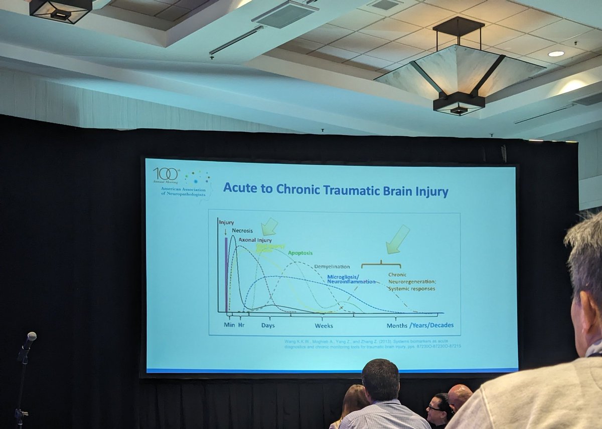 USBaguda's tweet photo. Wonderful presentation by @UWLMPathRes 's own Dr. Amber Nolan on biomarkers of axonal injury in acute TBI and neuron-microglia interaction in chronic TBI https://t.co/N7iSbEaSaZ