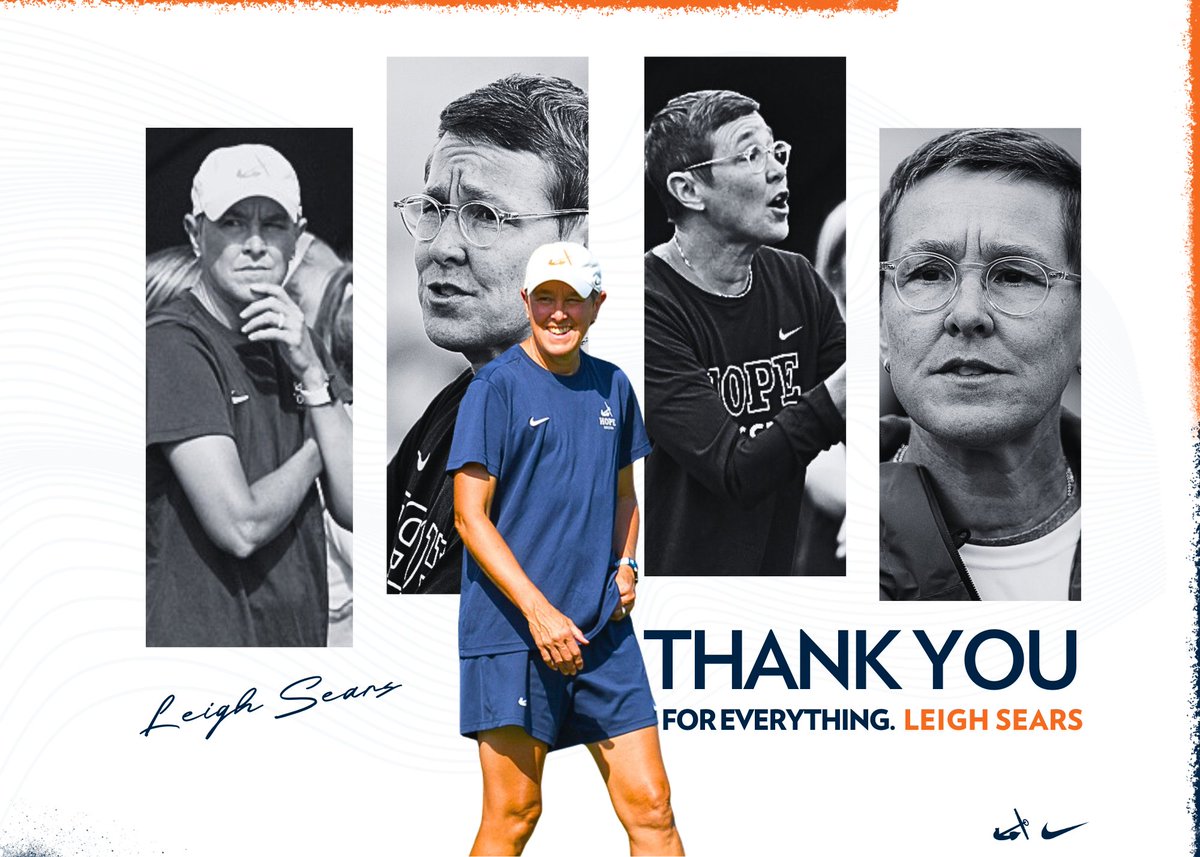 Dr. Leigh Sears steps down as <a href="/HopeSoccer/">Hope Women's Soccer</a> coach after 270 wins over 23 seasons and reflects on an "incredible journey" with the Flying Dutch. She will expand her teaching role as a full-time member of the <a href="/HopeCollege/">Hope College</a> kinesiology faculty. #d3soccer

athletics.hope.edu/news/2024/6/7/…