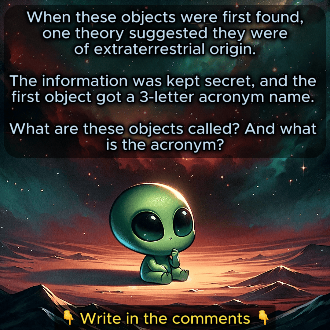 StarWalk's tweet photo. 👽 Can you solve this brain teaser?
💡 Share your guesses in the comments below!
🌟 Don't forget to LIKE and SHARE! FOLLOW us for more mind-bending mysteries and cosmic curiosities!
#CosmicMystery #Extraterrestrial #SpaceSecrets #StarWalkQuiz #StarWalk https://t.co/dAONtK98uw