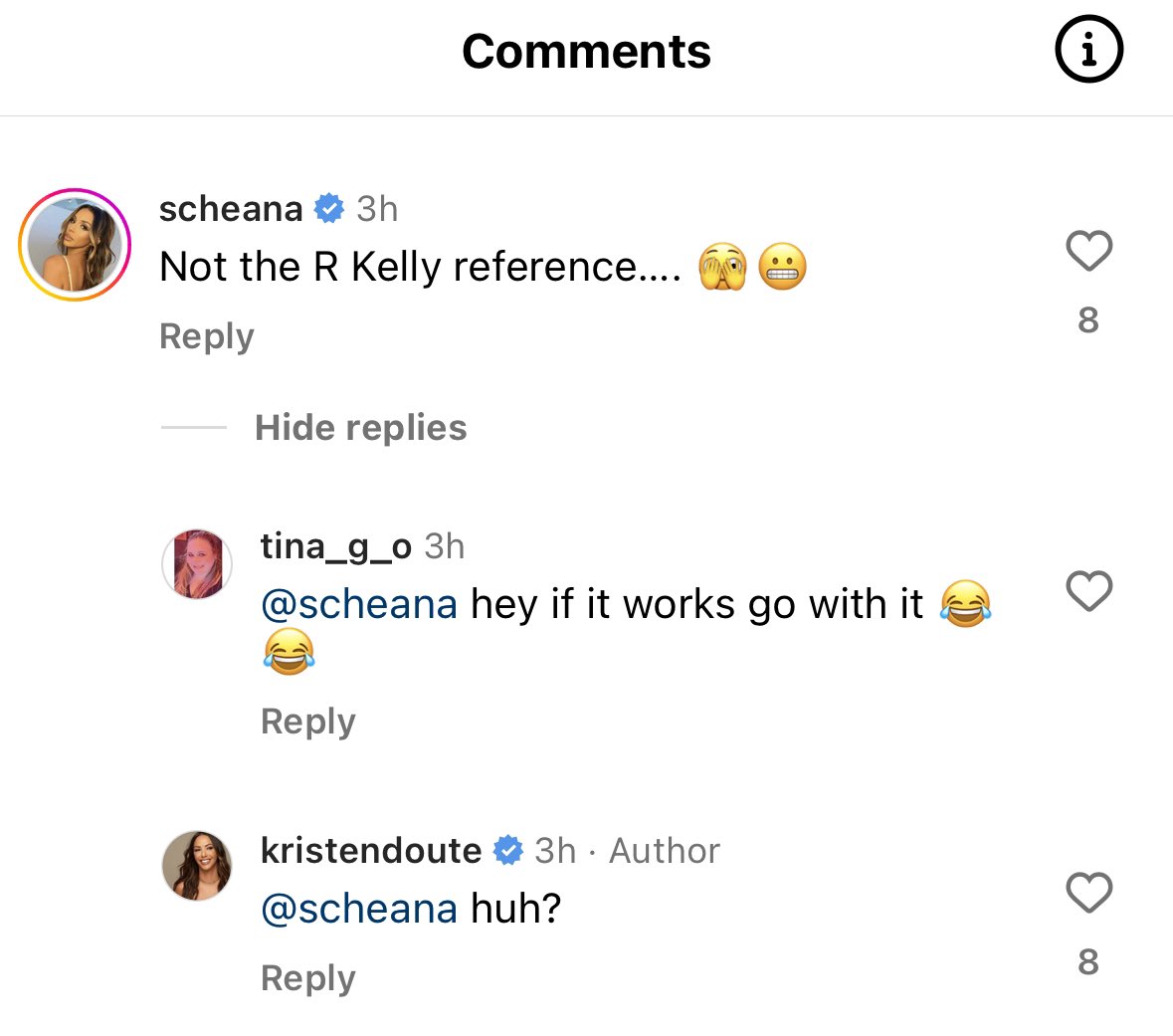 HousewivesHub's tweet image. Scheana Shay calls out Kristen Doute for referencing R. Kelly lyrics… #PumpRules 

Zack explained that he and Kristen obviously didn’t realize and were quoting an e card. Scheana is so desperate for drama.
