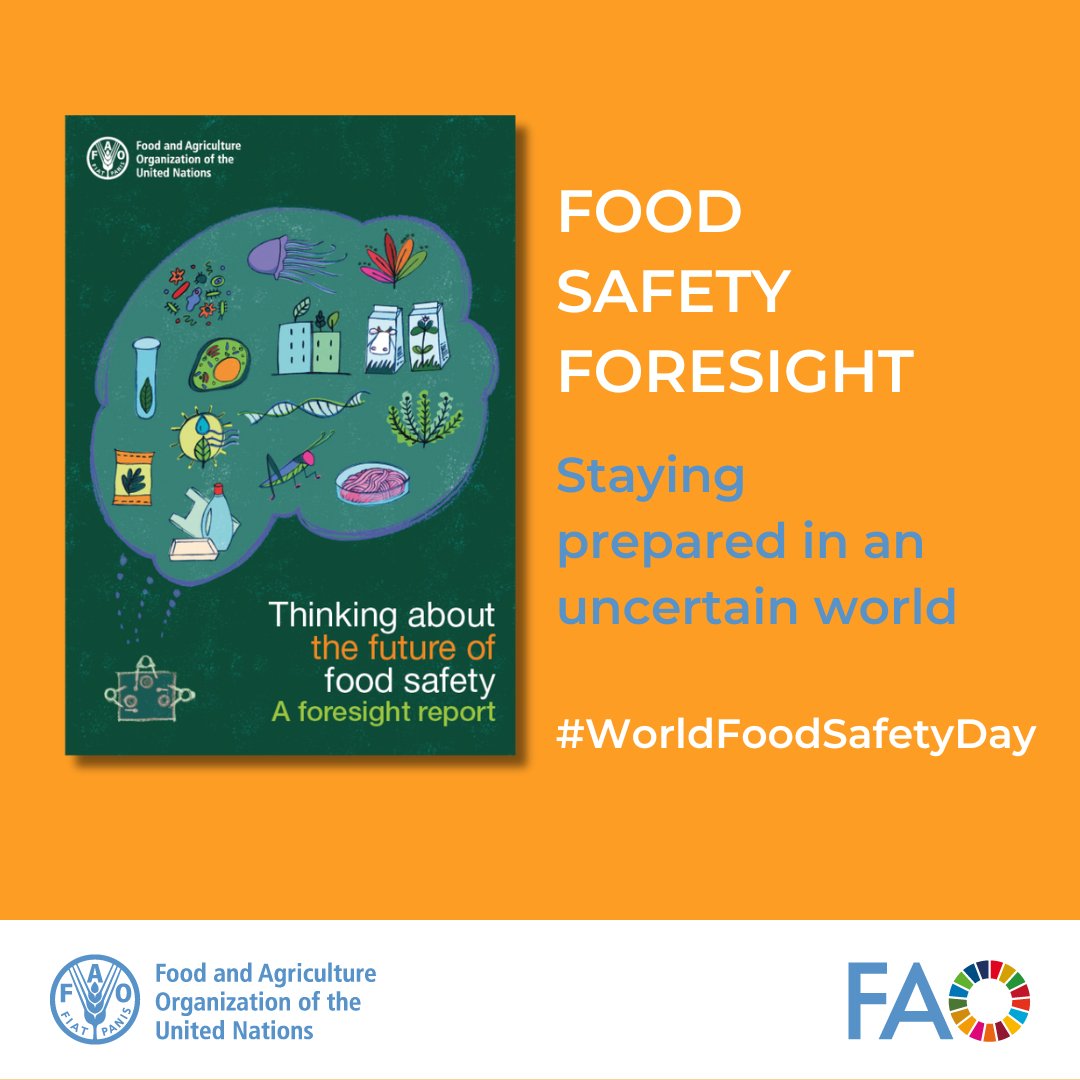 How can we stay prepared for emerging food safety risks in an uncertain world? 

Read this <a href="/FAO/">Food and Agriculture Organization</a> report on foresight to find out 👉 doi.org/10.4060/cb8667…

#SafeFood #FoodSafety #WorldFoodSafetyDay