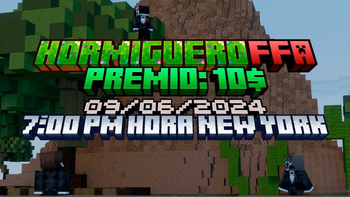 HORMIGUERO FFA🐜⚔️

Premio: 10$ 💰

Fecha: 09/06/2024   
Hora: 7:00PM (Hora New York)

❗️FORMULARIO EN LOS COMENTARIOS❗️

RT🔁 &amp; FAV❤️?