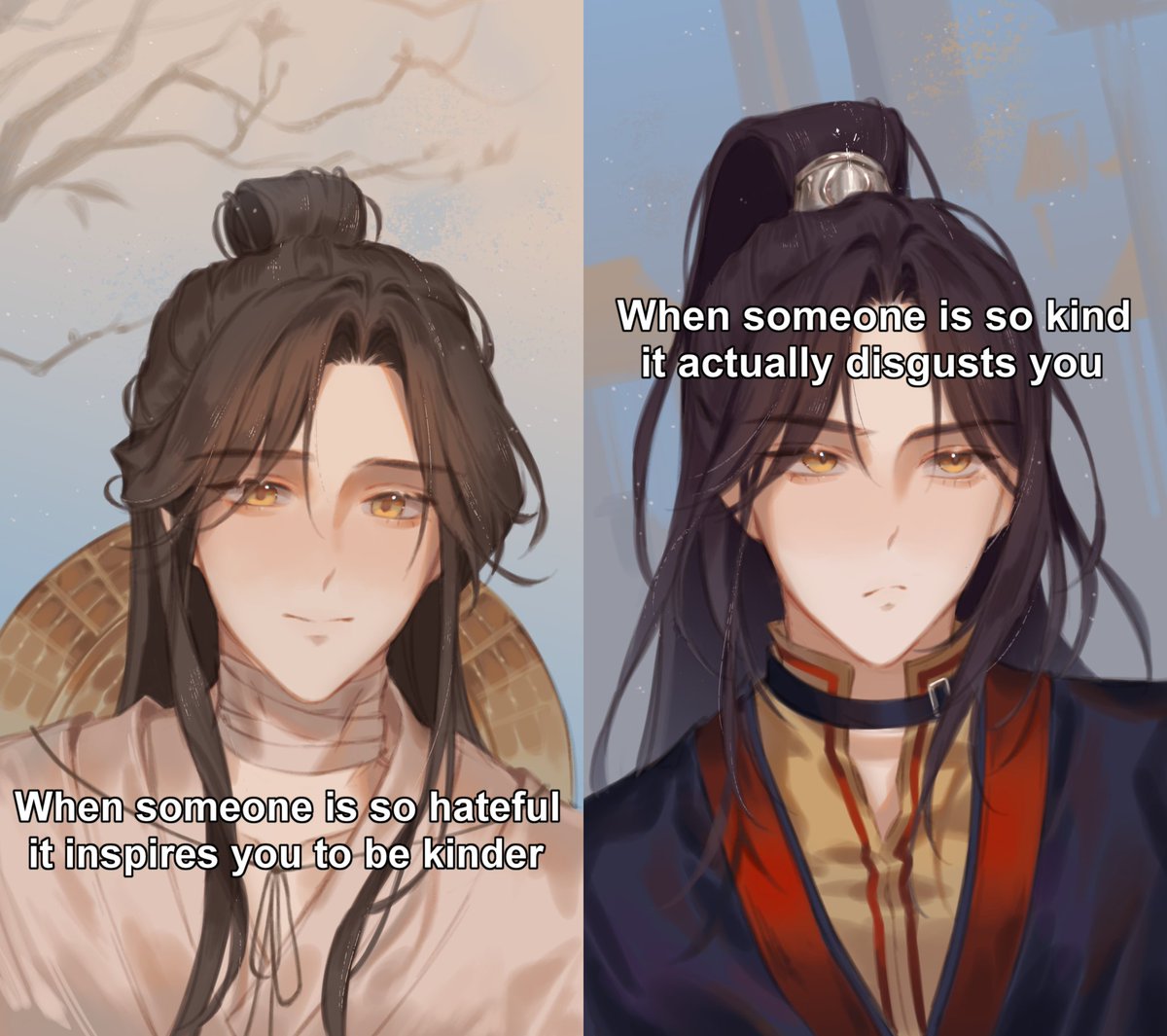Immediately thought of these two #tgcf #xielian #muqing