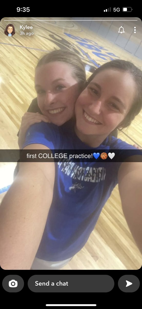 MaddenCassy's tweet photo. These two make me so proud!  They are officially in their “Lady Charger Era”!   #hustle #heart #workethic #LetsGoChargers 💙🏀🤍@KyleeMadden5 @Scoward15 @EMikeMilligan https://t.co/717djR2GqT