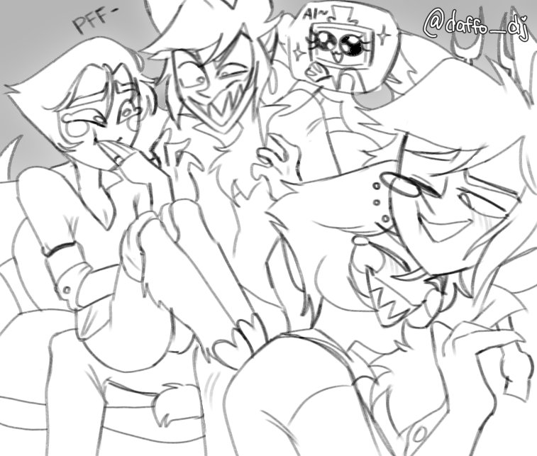 RADIOAPPLE WEEK
Day 4 : "Bonding"

Their talking about vox lol

Kinda late lol, I'll do day 5 late :33
Am I gonna color this? Fuck no my left hand is already fuckin sore
#radioapple #radioappleweek