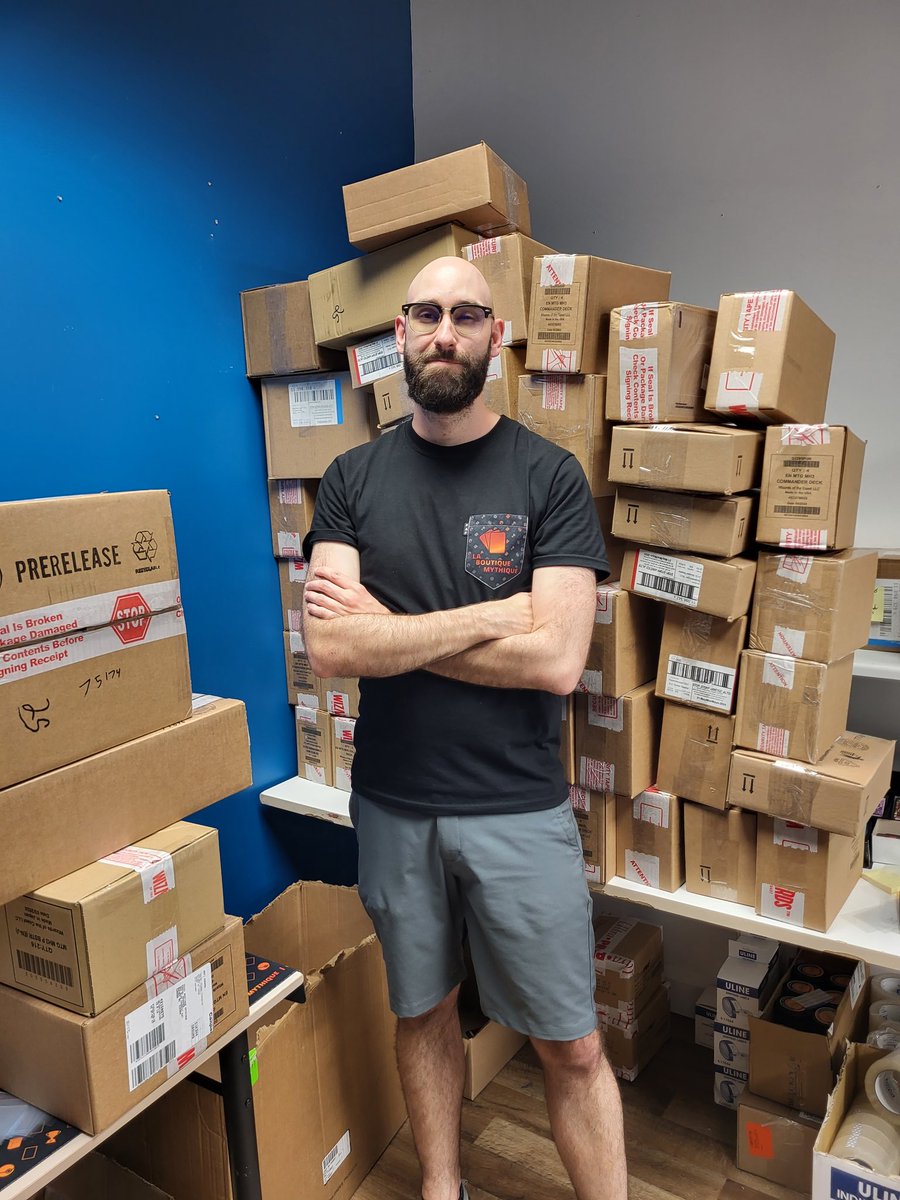 TheMythicStore's tweet photo. Big shipping day for the store. #PascalForScale

Over 100 shipping labels created today 😵

#modernhorizons3 https://t.co/mhSC9cudz6