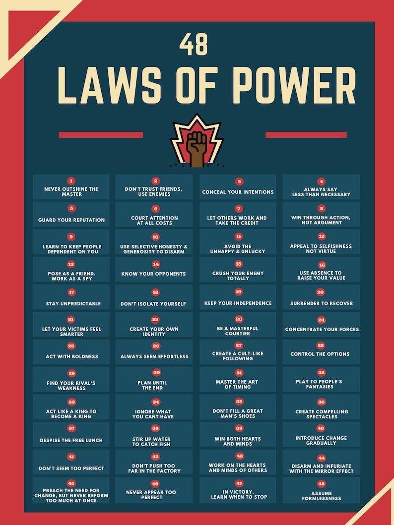 MindDynamo's tweet photo. 48 Laws of Power https://t.co/Vak8AYLTQI