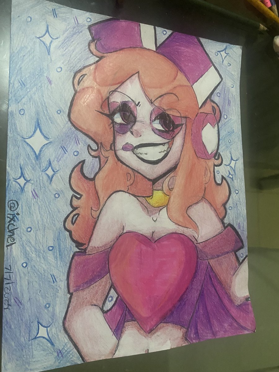 Itxiclub's tweet photo. Lo quise dibujar porque me gustó mucho el dibujo de la o el chav@ re chido #villanos #villanousfanart #misshead https://t.co/593C9rLBIJ