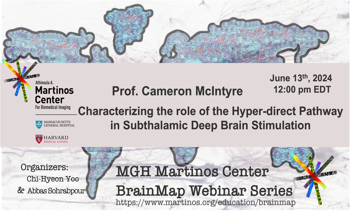 Abbas Sohrabpour (@abbas_neuro) on Twitter photo Join us Thursday June 13th, 2024 at 1 pm EDT
for an exciting BrainMap Webinar 🧠⚡️🧠⚡️
<a href="/MGHMartinos/">MGH Martinos Center</a>
Prof. Cameron McIntyre, PhD - Duke University
Webinar link: martinos.org/event/brainmap…
Contact organizer for info:
<a href="/abbas_neuro/">Abbas Sohrabpour</a>
<a href="/nastasiayendiki/">Anastasia Yendiki</a>
<a href="/cx290_martinos/">Chihyeon Yoo</a> Join us Thursday June 13th, 2024 at 1 pm EDT
for an exciting BrainMap Webinar 🧠⚡️🧠⚡️
<a href="/MGHMartinos/">MGH Martinos Center</a>
Prof. Cameron McIntyre, PhD - Duke University
Webinar link: martinos.org/event/brainmap…
Contact organizer for info:
<a href="/abbas_neuro/">Abbas Sohrabpour</a>
<a href="/nastasiayendiki/">Anastasia Yendiki</a>
<a href="/cx290_martinos/">Chihyeon Yoo</a>