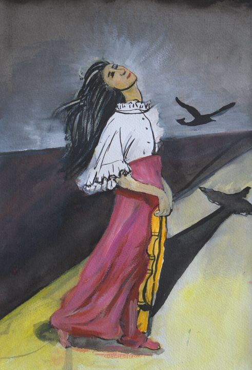 iaking6's tweet photo. Art of the Day: "Screaming bird". Buy at: https://t.co/IblGgTA74h https://t.co/UTOKLmc1rT