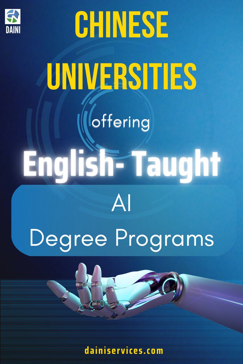 DainiServices's tweet photo. Several Chinese universities offer English-taught programs in Artificial Intelligence (AI) for international students. Here are some of the top universities that provide such programs in 2024!
https://t.co/eRISISNVKG
#studyinchina #ai #education #english https://t.co/DbfsEdKdjh