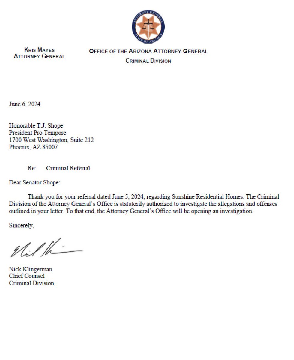 BREAKING.🚨

Arizona Governor Katie Hobbs is officially under criminal investigation for alleged "Pay-to-Play" scheme.

The Arizona State Attorney General's office says it "will be opening an investigation."