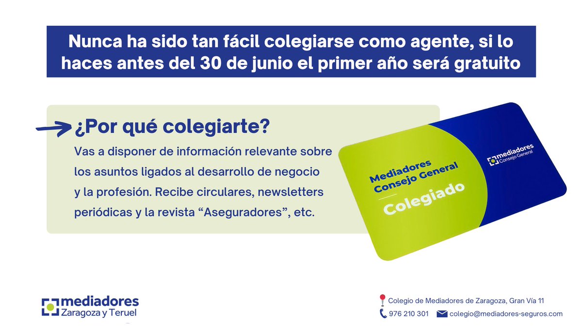 MediadoresZgz's tweet photo. 📣 Los #mediadores ponen en marcha una campaña para ampliar la presencia de #agentes en los #colegios.

🙌🏻Si eres agente, no dejes pasar la oportunidad de entrar a formar parte de la organización más importante de Mediadores.

🔗 Lee la noticia completa 👉🏻 https://t.co/LQ3bcibPcy https://t.co/ePOO9ePv7L