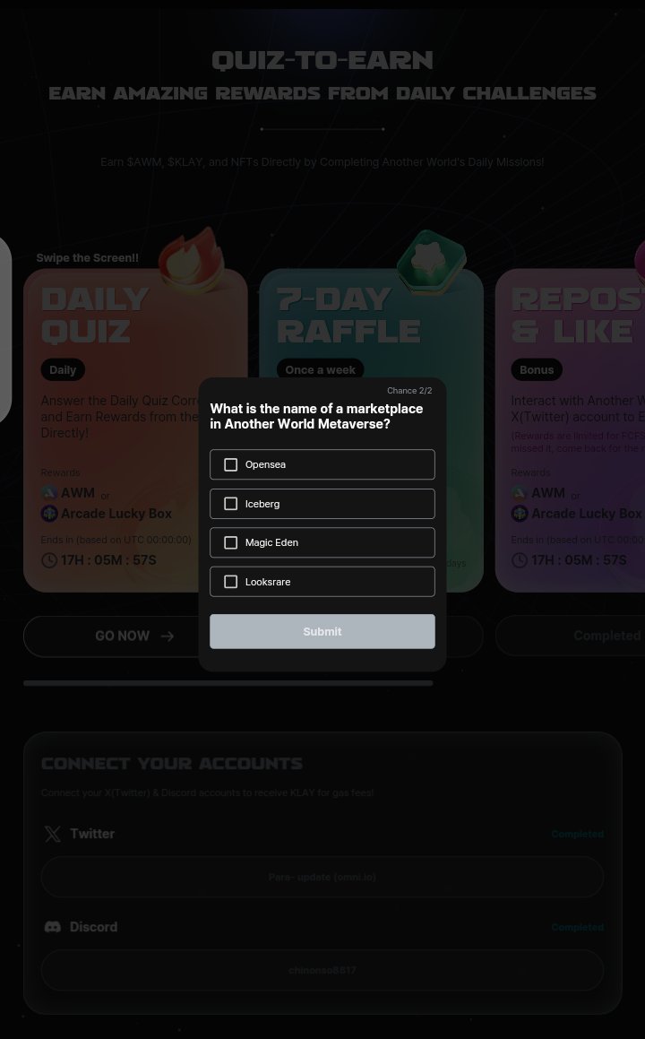 LudNoni's tweet photo. 💳💳 Todays answer for #Anotherworlddgm
What is the name of a marketplace in Another World Metaverse?
Answer: Iceberg
Support me by👇🏻👇🏻
📌Following with notification
📌Retweet (To keep doing this)
#NFT #CommunityEarn #NFTcommunity #AnotherWorld #Metaverse https://t.co/Wg8f8y6K0c