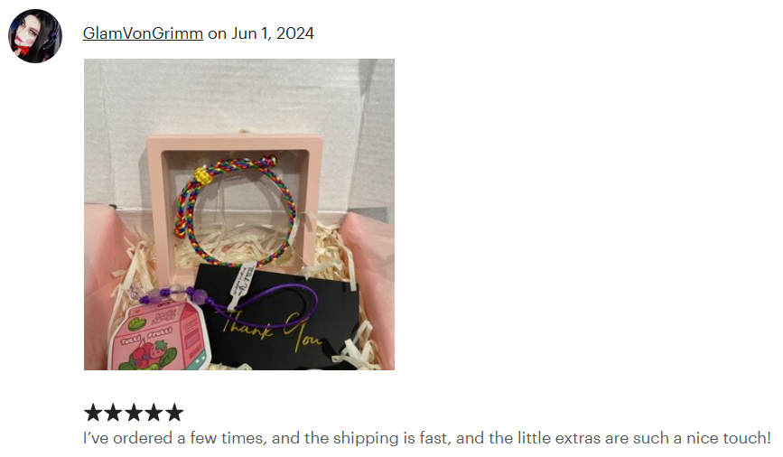 One very happy and satisfied customer 🥰

Place your Pride bracelet today to show your support for Pride month! etsy.com/listing/172282…