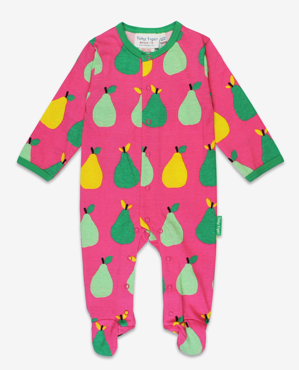 toby_tiger's tweet photo. 🍐 Dress your little one in this cuter-than-cute Organic Pear Print Babygrow! 
⁠
🩷 Envelope neckline and leg popper fastenings⁠
🩷 Unique Toby Tiger design⁠
🩷 100% GOTS-certified organic cotton⁠
🩷 Environmentally friendly AZO-free dyes⁠
🩷 Machine washable at 30 degrees https://t.co/8BigF1R9Vr