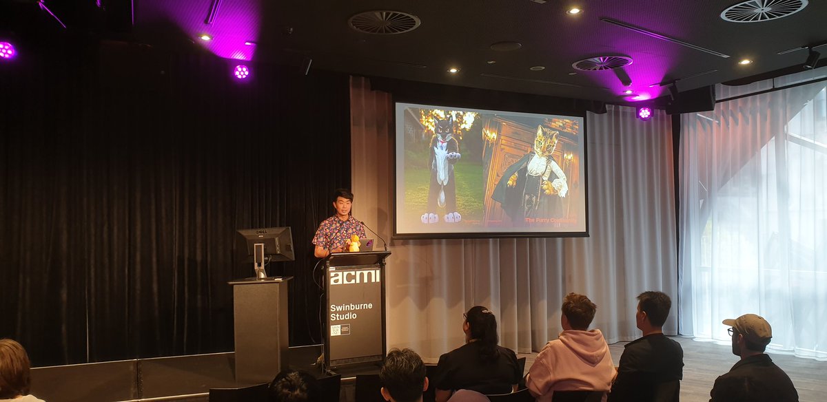 jemztones's tweet photo. "The Wild Side: Furry Characters in Games" with @Xavier_Ho for @free_play #angles24 https://t.co/WzYeIRdfYu