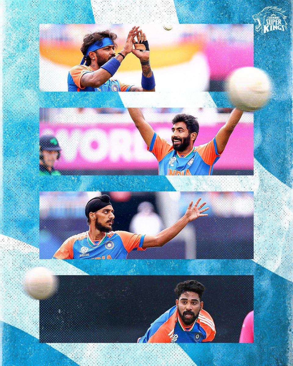 ChennaiIPL's tweet photo. Firing force ft. Fantastic Four! 🥳🔥

#T20WorldCup #WhistleForBlue https://t.co/7STjI060bL