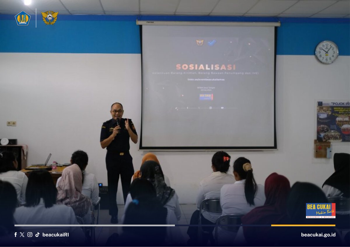 Bea Cukai melalui <a href="/BCJatengDIY/">𝗫 𝗡𝗼𝘁𝗶𝗳𝗶𝗰𝗮𝘁𝗶𝗼𝗻</a> &amp; <a href="/beacukaitemas/">Bea Cukai Tanjung Emas</a> bekerja sama dengan Balai Pelayanan Perlindungan Pekerja Migran Indonesia berikan edukasi kepada calon pekerja migran Indonesia di wilayah Jawa Tengah.

Selengkapnya👇
beacukai.go.id/berita/bea-cuk…