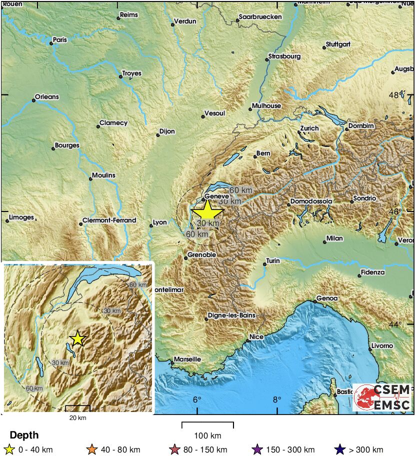 LastQuake's tweet photo. 🔔#Earthquake (#séisme) M3.5 occurred 10 km E of #Annecy (#France) 9 min ago (local time 06:36:41). More info at:
📱https://t.co/IbUfG7UdEj
🌐https://t.co/AYXexBhaXg
🖥https://t.co/LKEYK4fPKT https://t.co/vCJAXYfSsA