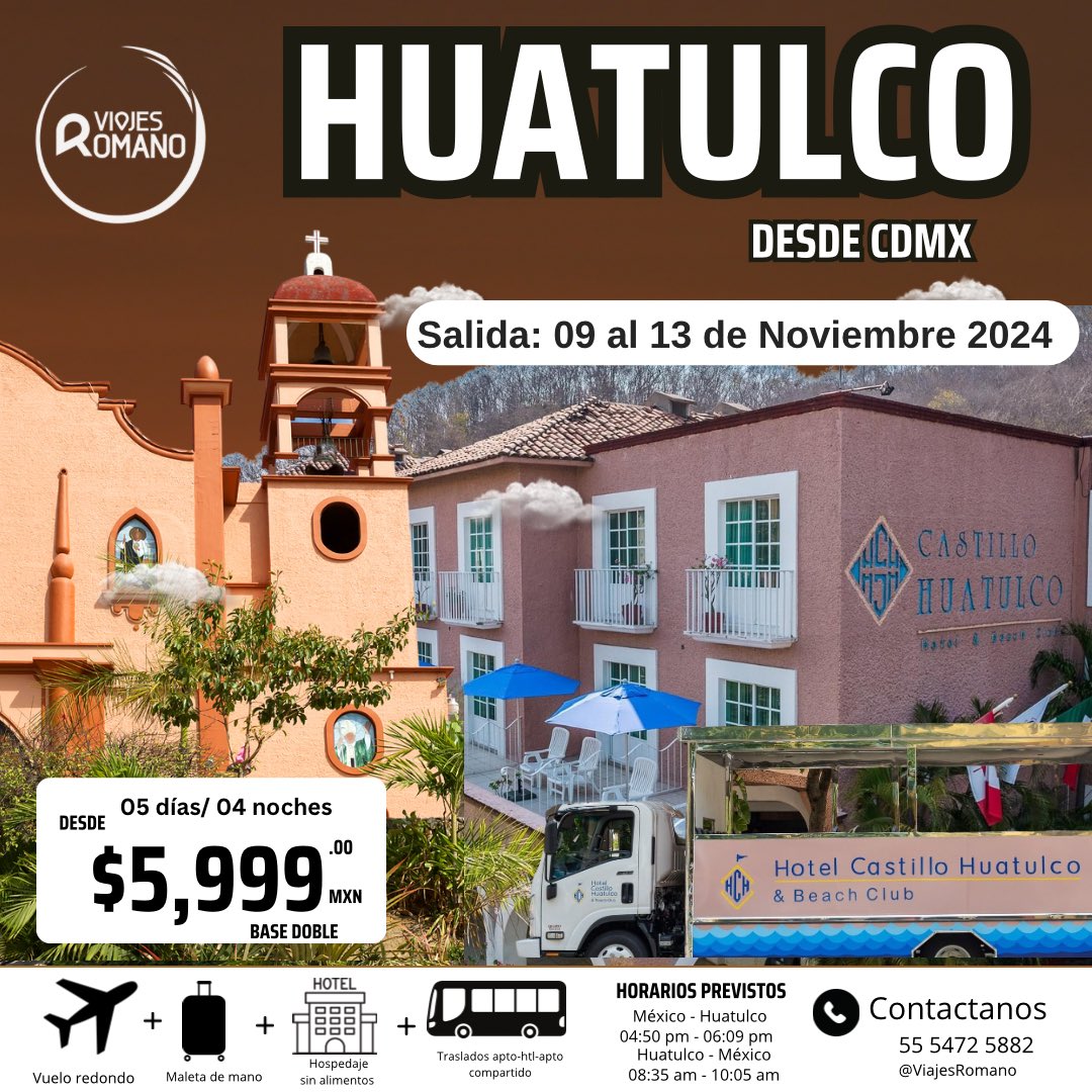 Viajes_Romano's tweet photo. Cotiza y Reserva con Nosotros !!!

📲 Whats App Ámbar Hernández: https://t.co/jskE91Z0nt https://t.co/RlgVpRxEF8