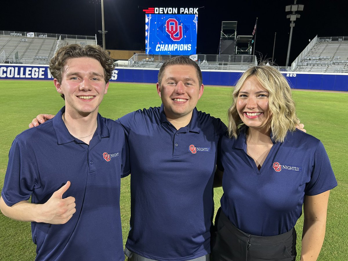 Our sports team was inside Devon Park to cover #Sooners softball winning a historic fourth straight and eighth overall national championship. More coverage to come on all our social media accounts.