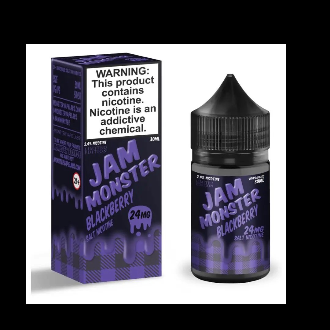 jammonster87356's tweet photo. Introducing Blackberry Jam Monster Nicotine Salt E-Liquid! 💨 Experience the bold and sweet flavor of ripe blackberries spread over warm, buttery toast with every puff. 

Grab yours now: 
 https://t.co/F2xeWl5psP

🖤🍞 #JamMonster #BlackberryEliquid #NicotineSalt #VapeLife https://t.co/m7PB8U96yP
