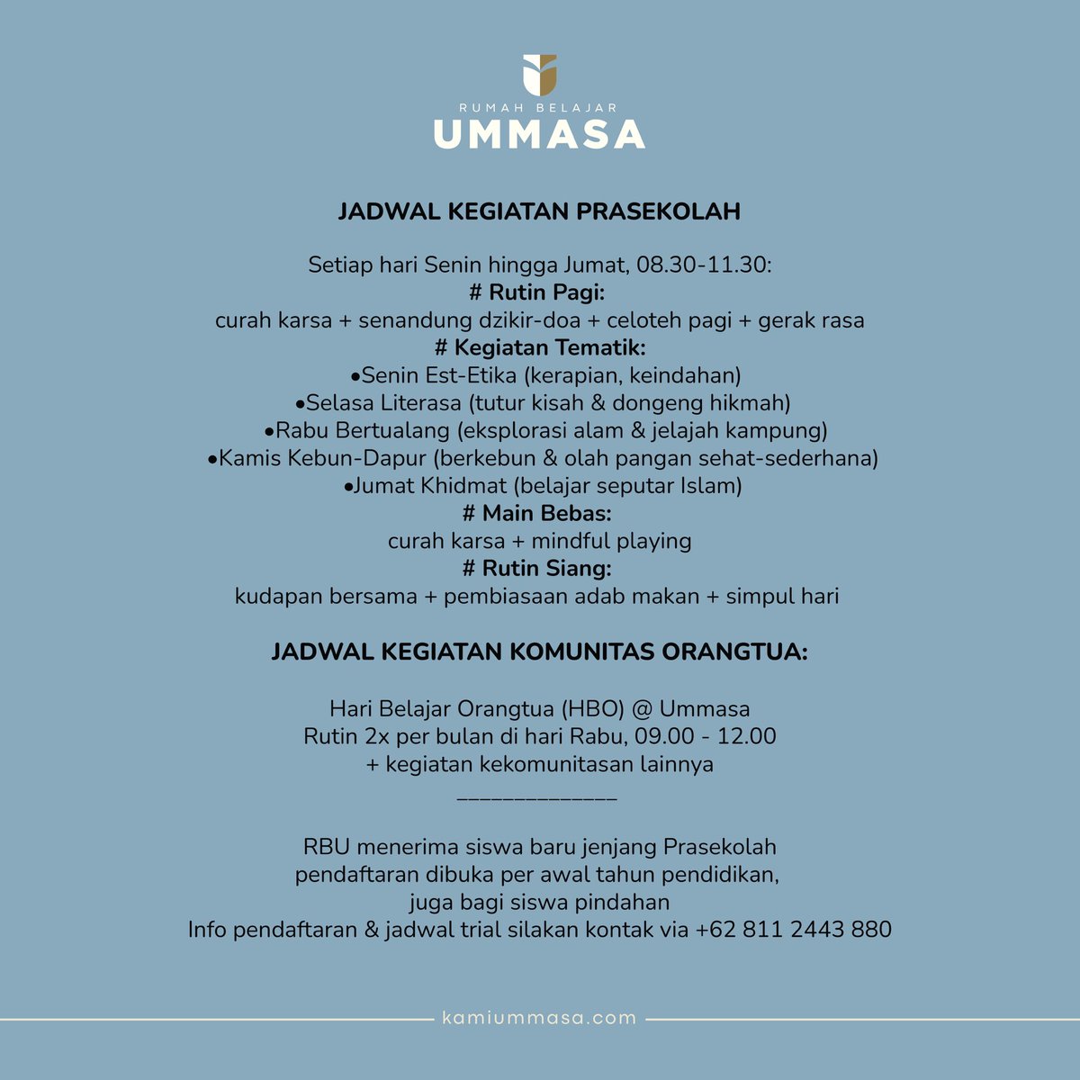 kamiummasa's tweet photo. Selain program dan kegiatan siswa, #rumahbelajarummasa sebagai sekolah berbasis komunitas juga menghadirkan agenda rutin bagi orangtua murid dalam kajian ‘parenting’ seiring haluan pendidikan khas Ummasa. https://t.co/mRo5YfazY5