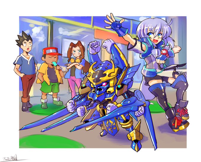 #見た事あるアニメ2つをごちゃまぜにする見た人もやる
ロボトルゥ~ファイトォぉ~~~!👨🏻‍🦳 