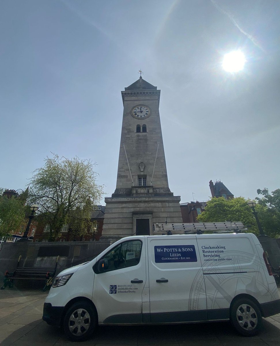 SmithofDerby's tweet image. Recent photo of The Nicholson War Memorial, in Staffordshire, taken by our Clockmaker Jason Budd during his annual service of the clock there.

#NicholsonWarMemorial #pottsofleeds
#clockmaking #clockservicing