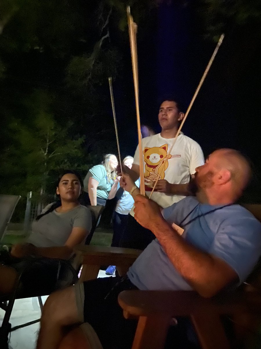 Officer induction ceremony and a bonfire with s’mores :) congratz district one on getting your statesman and completing your training <a href="/YsletaISDCTE/">Ysleta ISD CTE</a>