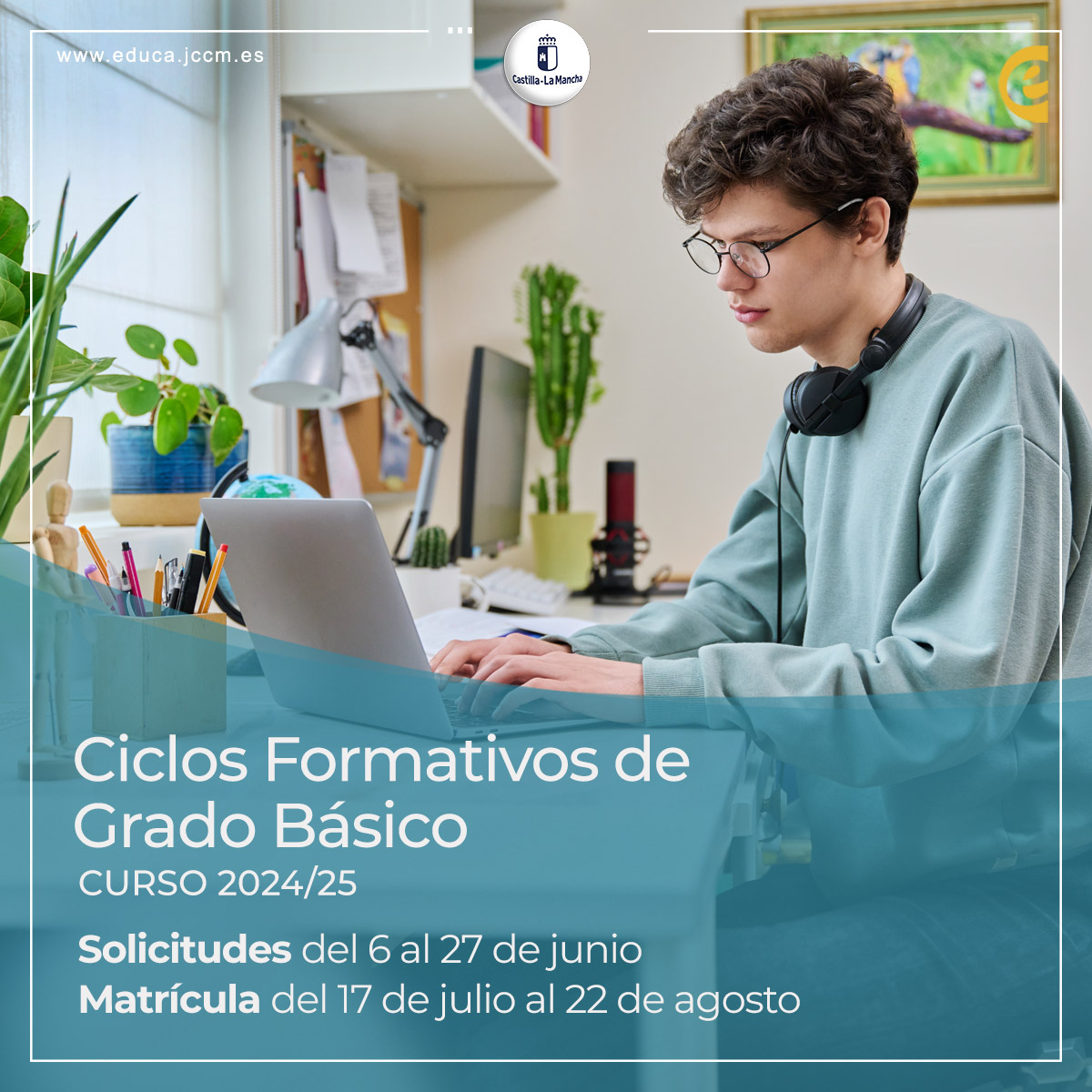 monico_ies's tweet photo. Abierto el plazo para la solicitud para cursar durante el año 24/25 CFGB, CFGM y CFGS. Las solicitudes deben hacerse a través de  Educamos. El plazo empieza el día 6 de junio y finaliza el 27 de junio. Toda la información en el Portal de Educación https://t.co/rpx8oTBR8d https://t.co/u28PXtFoGi