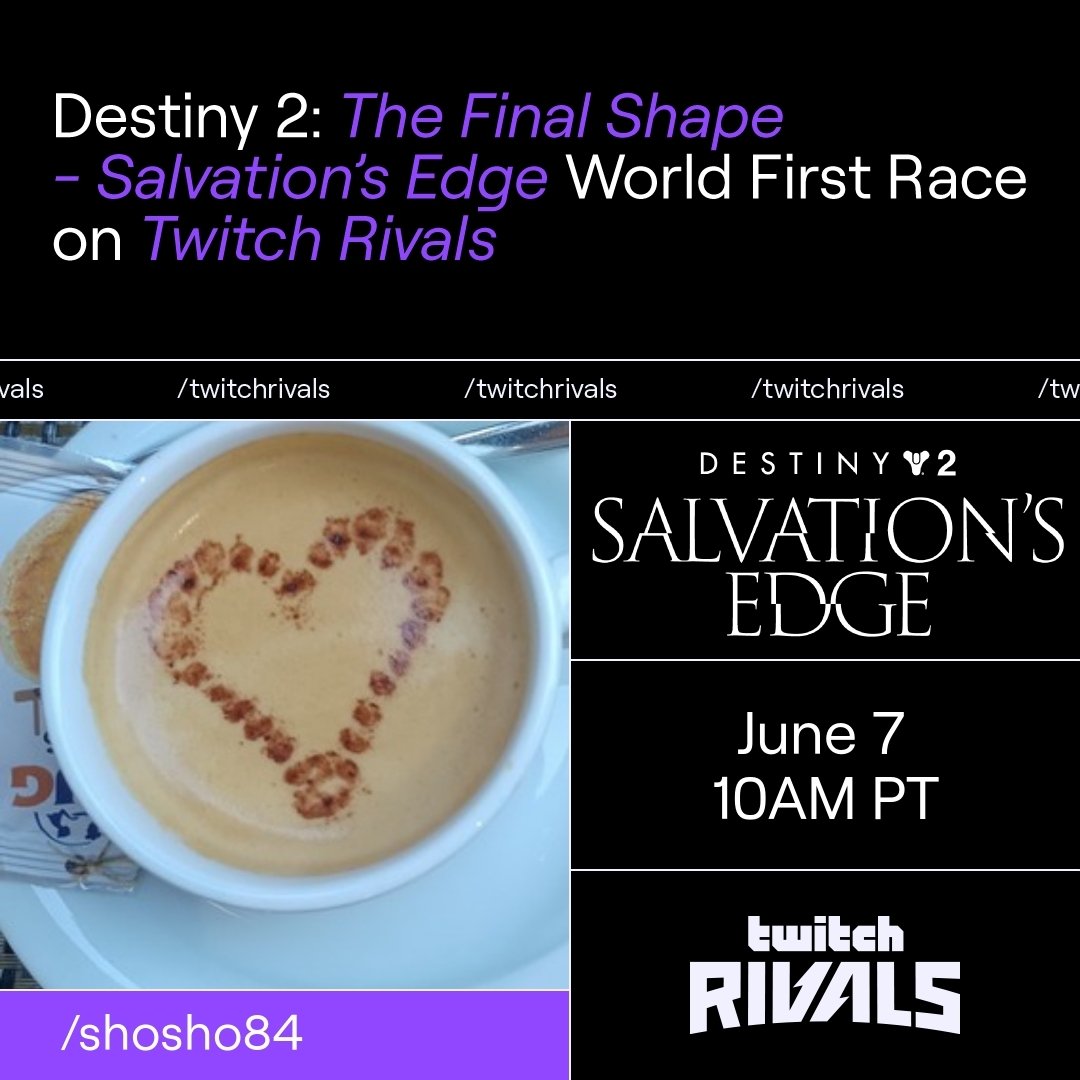 Shoranette's tweet photo. @twitch 
On se retrouve se soir avec une fine équipe @Huffle_Buck @Mhayback @joooddddiitttte @knucklehead1981 @zekyy 
Mon premier Day one trop atte https://t.co/54mc20oBPI