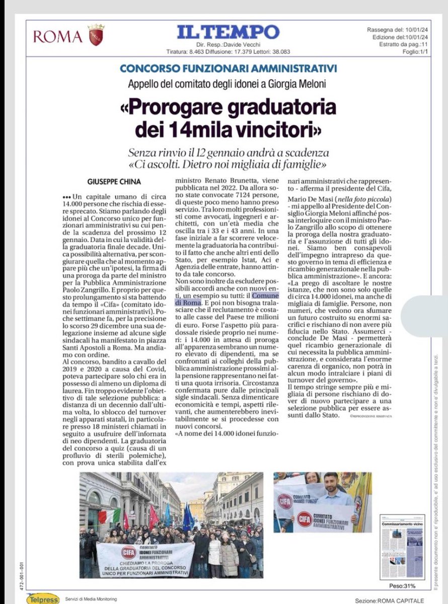 Fabio_C1976's tweet photo. @Antonio_Tajani Avete distrutto il sogno di migliaia di #idoneiCUFA di lavorare nella PA e di uscire dal tunnel della precarietà e della disoccupazione. Avete cestinato senza motivo la graduatori CUFA nonostante le carenze di personale esistenti. Meritate solo di scomparire! https://t.co/rVZx0Fj3nY