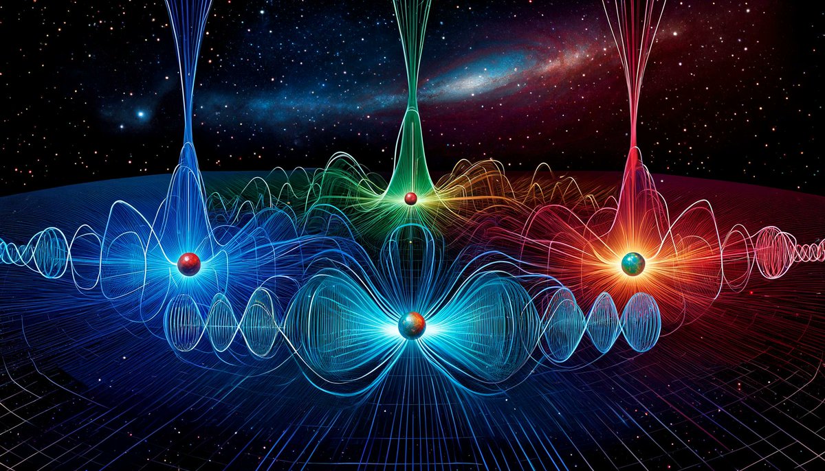 drew_ponder's tweet photo. #NeutrinoOscillation #FrequencyWaveTheory #QuantumMechanics #CosmicPhysics #SubatomicParticles #QuantumField #ScientificVisualization #ParticlePhysics #Astrophysics #QuantumOscillations
Here is an image illustrating neutrino oscillation integrated with Frequency Wave Theory. https://t.co/0ikIBpXG8h