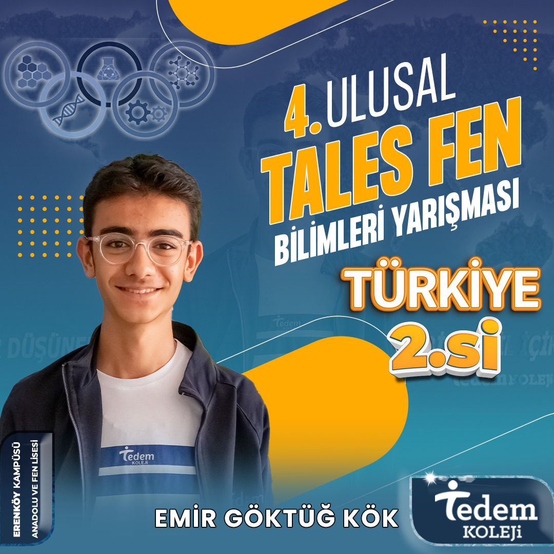 KonyaTedem's tweet photo. LİSE ÖĞRENCİLERİMİZİN BÜYÜK BAŞARISI❗️

81 ilden 60.000 öğrencinin katılımı ile gerçekleşen 4. Ulusal Tales Fen ve 9.Ulusal Tales Matematik Yarışmasında, 

Öğrencilerimizin büyük başarısını kutlar, başarısının devamını dileriz.

#sanatedemliolmakyeter
#eniyimesleklersenin https://t.co/S1Y9bKTufR