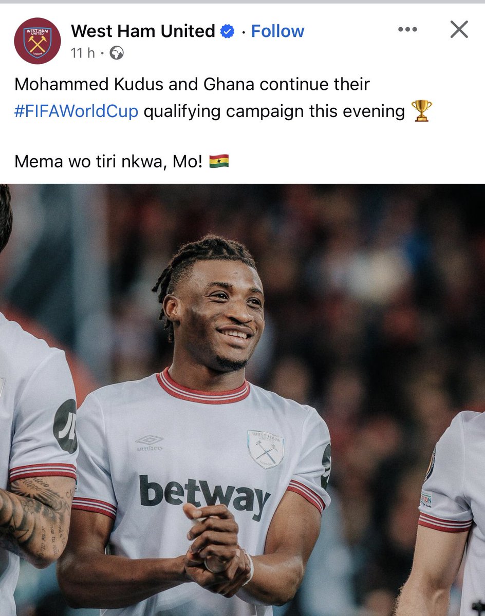 Let’s end the debate now. That admin behind <a href="/WestHam/">West Ham United</a> social media accounts is Ghanaian. Menua, na ɛti sɛn?
