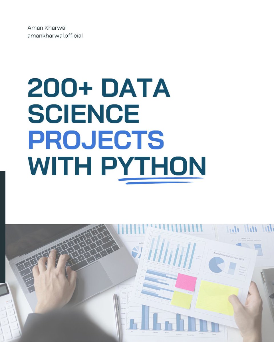 amankk_9's tweet image. If you are looking to improve your #DataScience skills, this is for you. Here's a list of 200+ Data Science projects based on real-time business problems, solved & explained with #Python. Includes projects like:
1. IPL 2024 RCB vs DC Analysis
2. Metro Operations Optimization
3.…