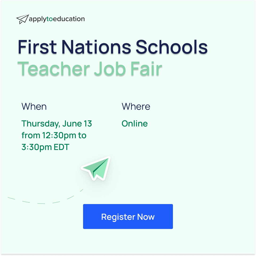 📣 8 days left! Join the First Nations Schools Teacher Job Fair on Jun 13 🌄

Connect with First Nations Schools and Education Authorities and explore teaching positions, diverse cultures, and the benefits of working in a remote location 🌿

Register now &gt; bit.ly/4a9JVPq