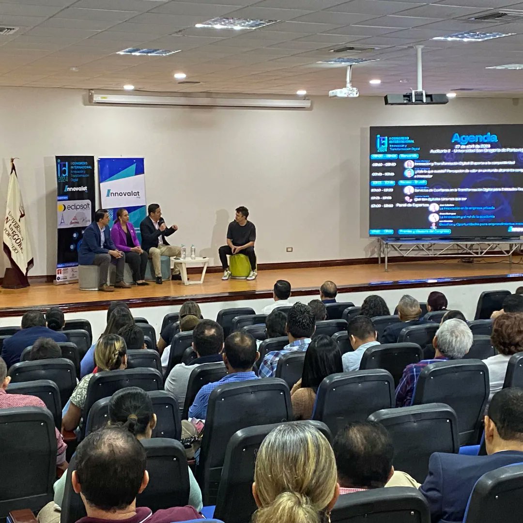 Innovalat_org's tweet photo. 📌📌El pasado sábado 27 de abril, se llevó a cabo con gran éxito el I Congreso Internacional de Innovación y Transformación Digital, organizado por Fundación Innovalat en la Universidad San Gregorio de Portoviejo.  1/2

Para más detalles visita 👇🏼👇🏼👇🏼
https://t.co/JnXPx55yFV https://t.co/WXw7Hj87Dj