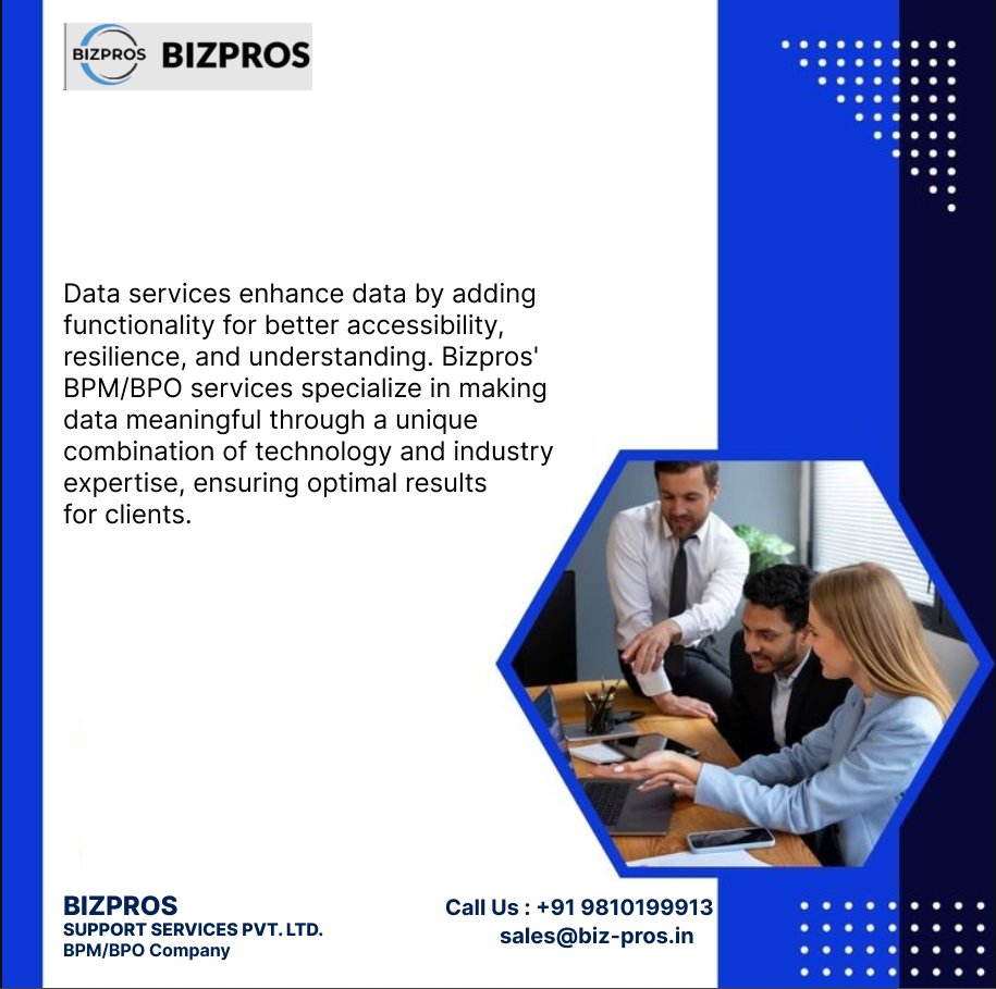 Bizprosofficial's tweet photo. Transform your data with Bizpros! Our BPM/BPO services boost data accessibility, resilience, and clarity using advanced technology and industry know-how. Get the best results with us.

📞 +91 9810199913
📧 sales@biz-pros.in

#DataServices #BPM #BPO #Bizpros https://t.co/aQD4PfUNDl