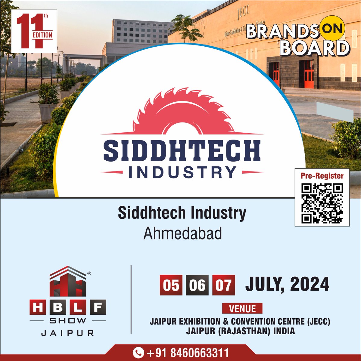 HBLFShow's tweet image. #SIDDHTECHINDUSTRY: Join us at HBLF Show Jaipur, 05-06-07 July 2024 at JECC Rajasthan - See You There!
#EngravingMachine #EdgeBandingMachine #CNCRoutersMachine #Manufacturers #ModularFurnitureMachine #WoodworkingMachinery #ModularMachineSolutions #Vatva #Ahmedabad #Gujarat