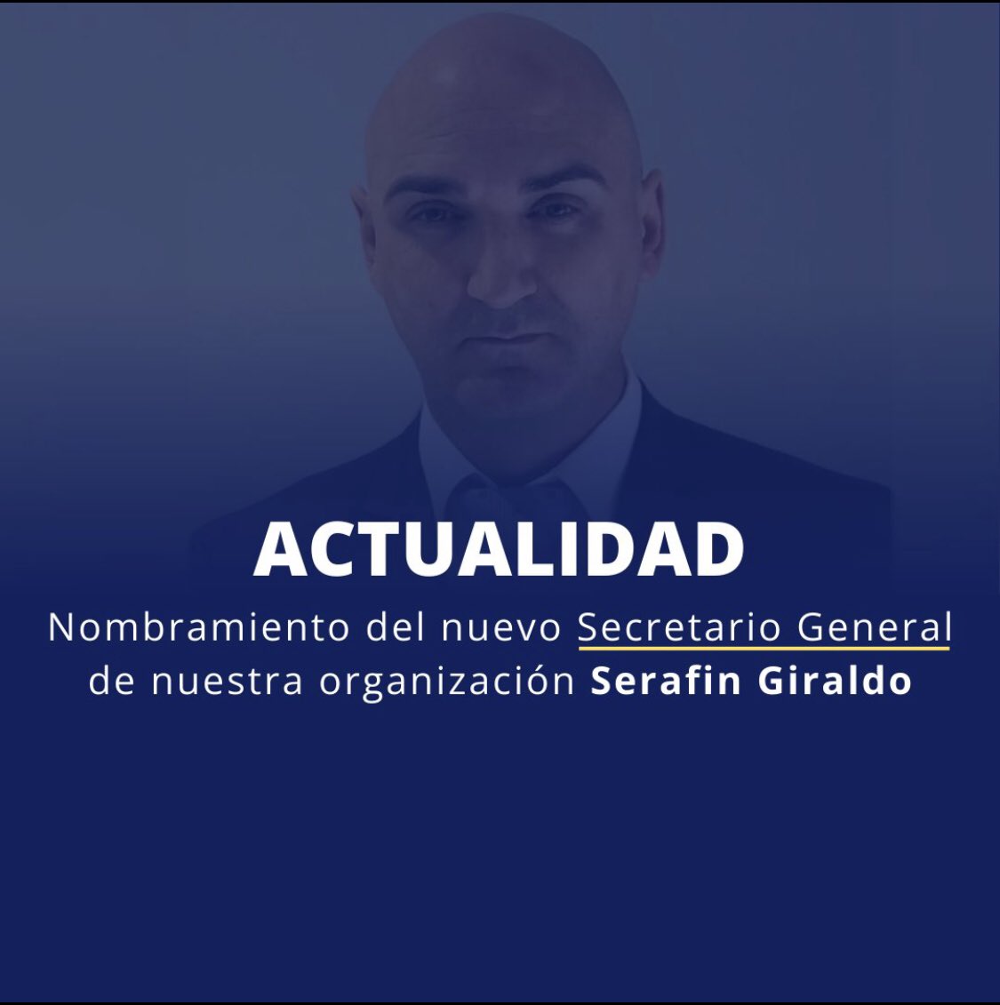 ufpol's tweet photo. Nuestro nuevo Secretario General, Serafín Giraldo presidente de H50, reputado Doctor en Derecho y colaborador de varios programas de televisión, lucha ahora de manera constante por los derechos de los Policías Nacionales.
#UFP #PolicíaNacional https://t.co/zBzh3jDiae