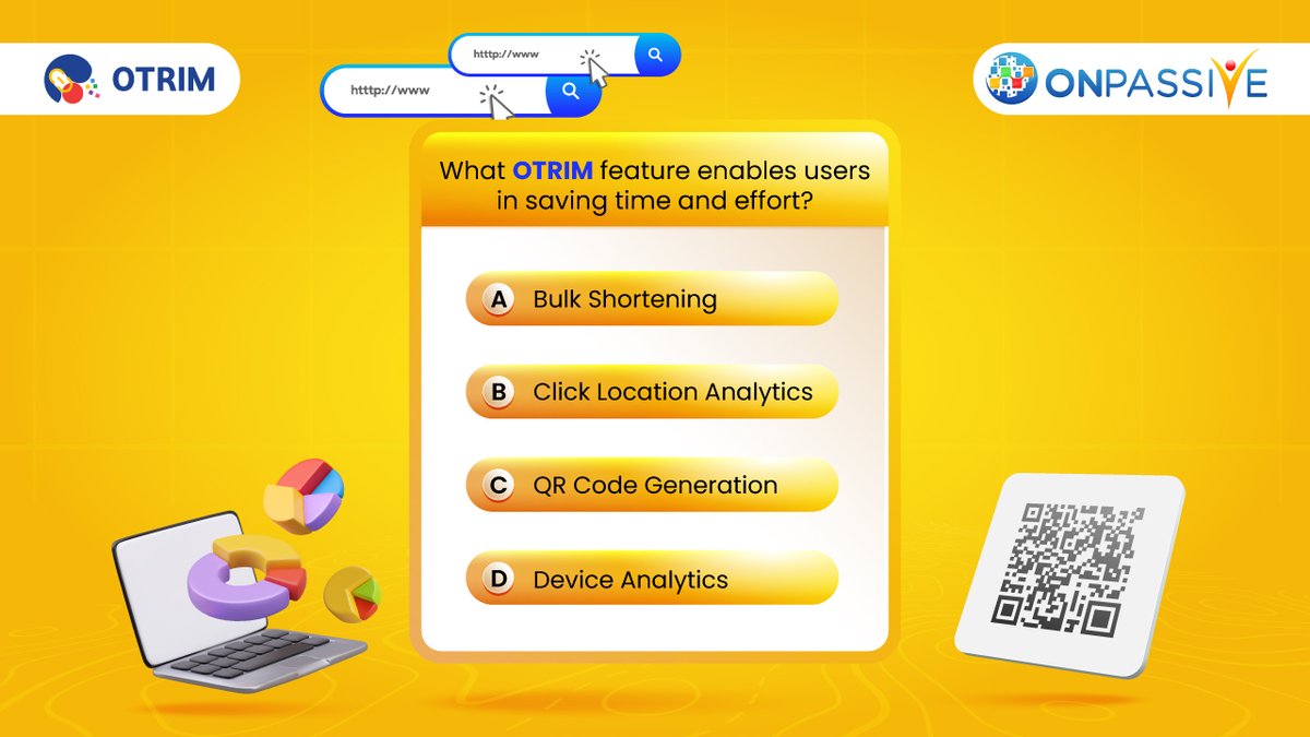 ONPASSIVE's tweet photo. How well do you know OTRIM’s awesome features? Take this quiz to find out and learn how OTRIM can make your links sleek and smart!

Register here: https://t.co/DdDuAl4AvO

#ONPASSIVE #OTRIM #linkshortener #QuizChallenge #linkshortener #linktrim #Analytics #CommentNow https://t.co/qoxfi9wCrU