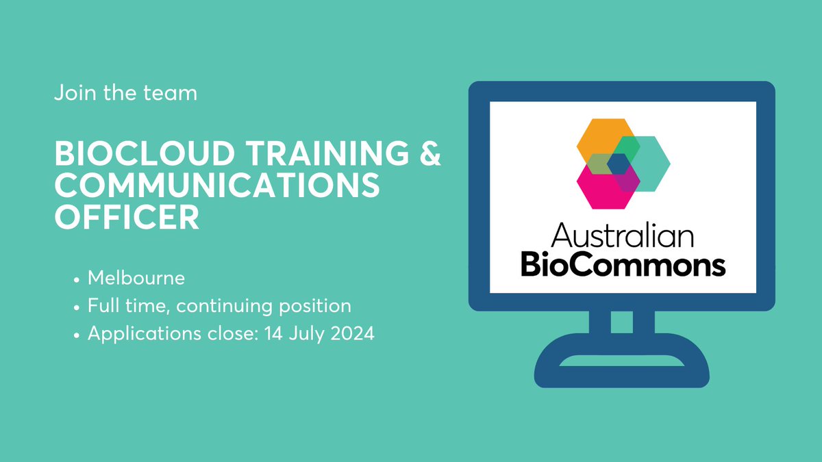 🚨 job alert!
Join us as a critical part of the BioCloud team

You'll create new #training opportunities for life scienctists, in areas like #threatenedspecies and paediatric #cancer

Apply via the <a href="/UniMelb/">University of Melbourne</a> website now jobs.unimelb.edu.au/caw/en/job/917…