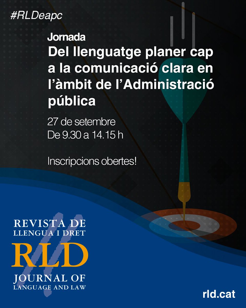 🗓️ El 27/9 tens una cita a la jornada de l’#RLDeapc sobre #ComunicacióClara i #LlenguatgePlaner a les #AdministracionsPúbliques, com a factor clau per a garantir el dret a comprendre de la ciutadania. Inscripcions obertes! #BonGovern #LecturaFàcil 

📲 gen.cat/4e8gQqF