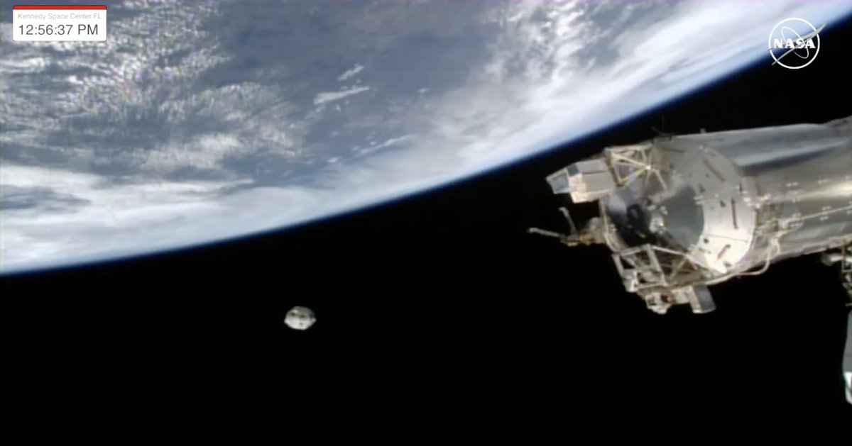 Starliners approach to <a href="/Space_Station/">International Space Station</a>  provided a great photo opportunity for the <a href="/esa/">European Space Agency</a> #Columbus module with STP-H7 and <a href="/ASIM_Payload/">ASIM 🦋 @asim.dk</a> on the exposed platform. <a href="/ASIM_Payload/">ASIM 🦋 @asim.dk</a> has been observing electromagnetic discharges in the upper atmosphere since Apr. 2018 and is still going 💪