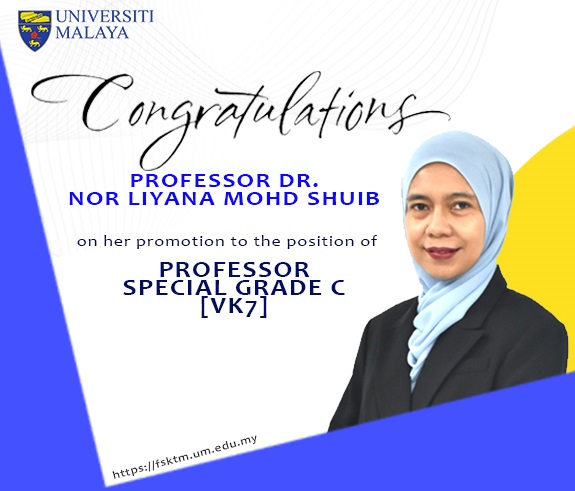 Congratulations to Professor Dr. Nor Liyana Mohd Shuib